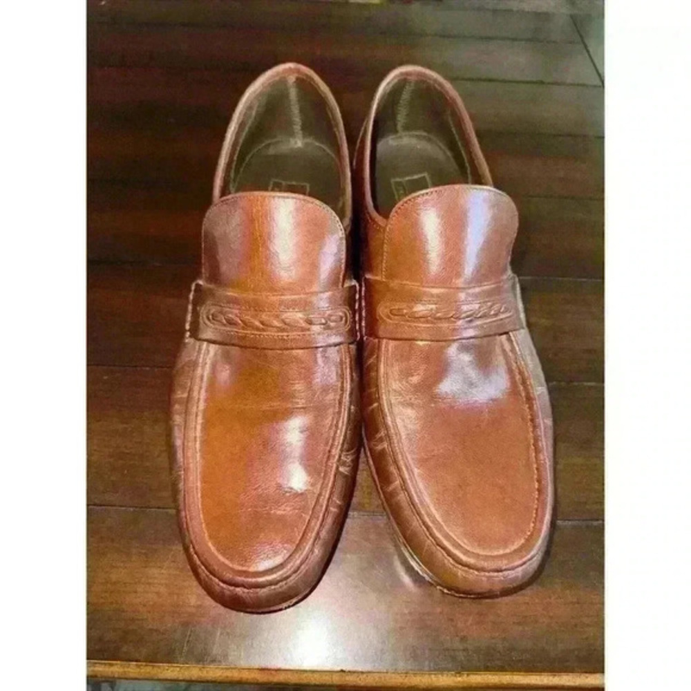 FLORSHEIM mens or unisex Penny Loafer casual slip on shoes 8.5D in Brown Leather